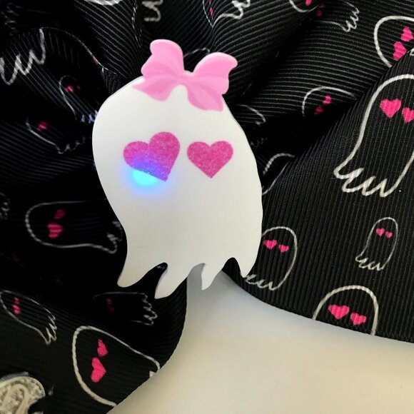 Jojo Siwa Halloween Hair Bow Clip Ghosts Light Up - Picture 2 of 6